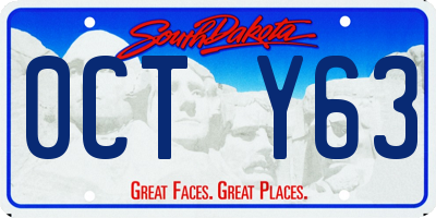 SD license plate 0CTY63