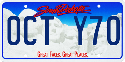 SD license plate 0CTY70
