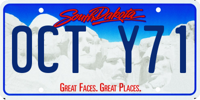 SD license plate 0CTY71