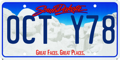 SD license plate 0CTY78
