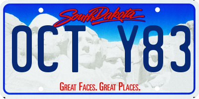 SD license plate 0CTY83