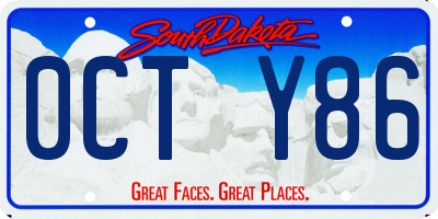 SD license plate 0CTY86