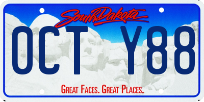 SD license plate 0CTY88
