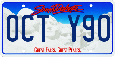 SD license plate 0CTY90