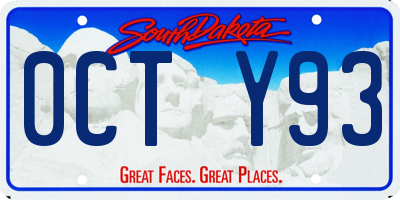 SD license plate 0CTY93