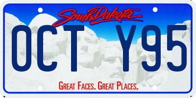 SD license plate 0CTY95
