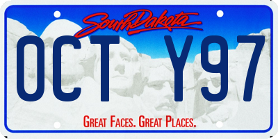 SD license plate 0CTY97
