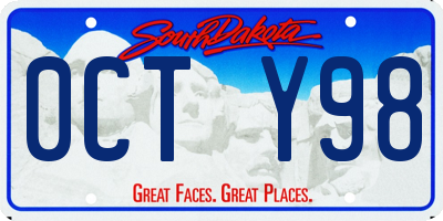 SD license plate 0CTY98