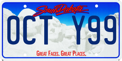 SD license plate 0CTY99