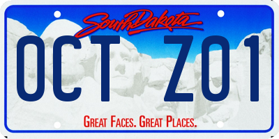 SD license plate 0CTZ01