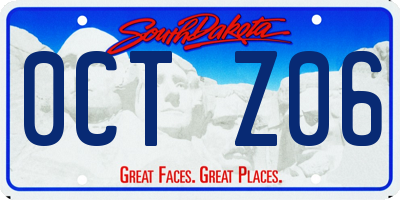 SD license plate 0CTZ06
