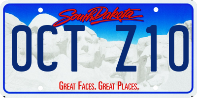 SD license plate 0CTZ10
