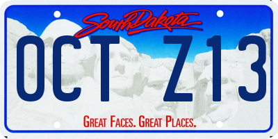 SD license plate 0CTZ13