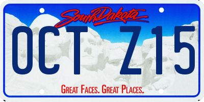 SD license plate 0CTZ15