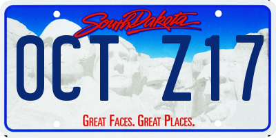 SD license plate 0CTZ17