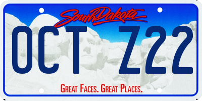 SD license plate 0CTZ22