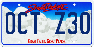 SD license plate 0CTZ30