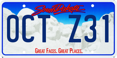 SD license plate 0CTZ31