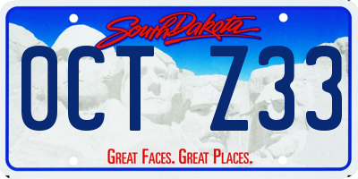 SD license plate 0CTZ33