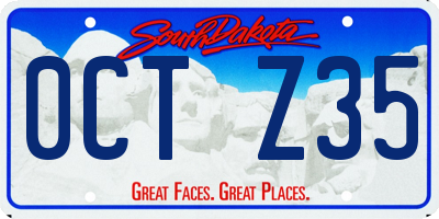 SD license plate 0CTZ35