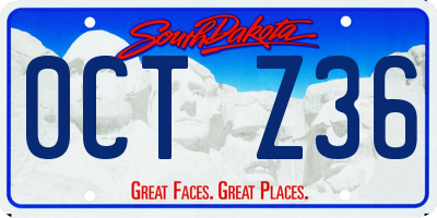SD license plate 0CTZ36