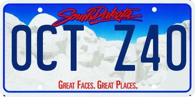 SD license plate 0CTZ40
