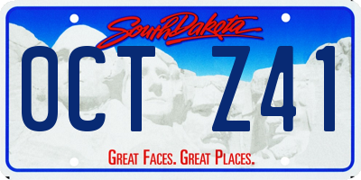SD license plate 0CTZ41