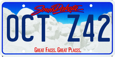 SD license plate 0CTZ42