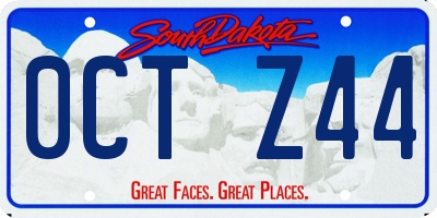 SD license plate 0CTZ44