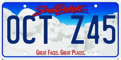 SD license plate 0CTZ45