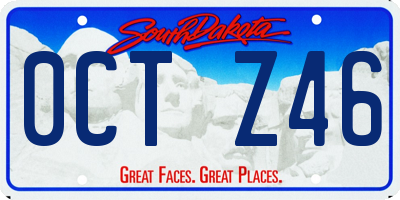 SD license plate 0CTZ46