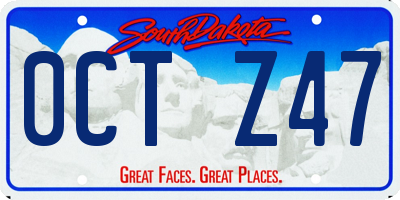 SD license plate 0CTZ47