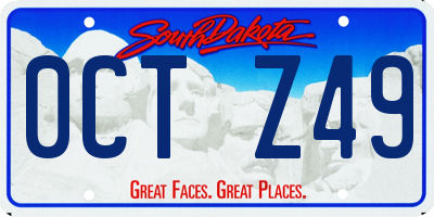 SD license plate 0CTZ49