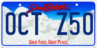 SD license plate 0CTZ50