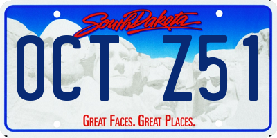 SD license plate 0CTZ51