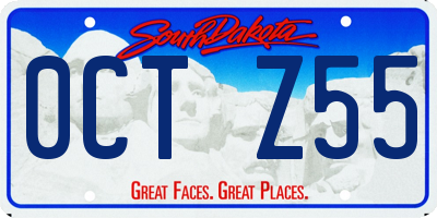 SD license plate 0CTZ55
