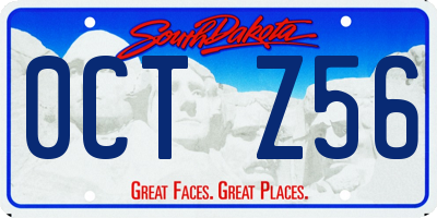 SD license plate 0CTZ56