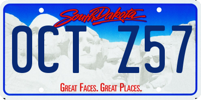 SD license plate 0CTZ57