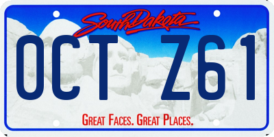 SD license plate 0CTZ61