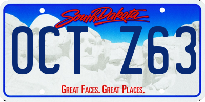 SD license plate 0CTZ63