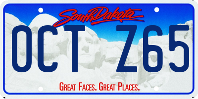 SD license plate 0CTZ65