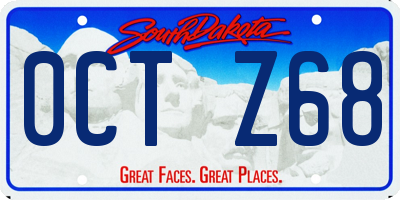 SD license plate 0CTZ68