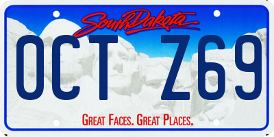 SD license plate 0CTZ69