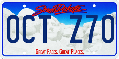 SD license plate 0CTZ70