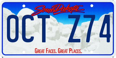 SD license plate 0CTZ74
