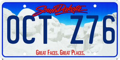SD license plate 0CTZ76