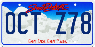 SD license plate 0CTZ78