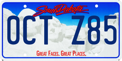 SD license plate 0CTZ85