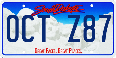 SD license plate 0CTZ87