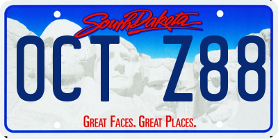 SD license plate 0CTZ88